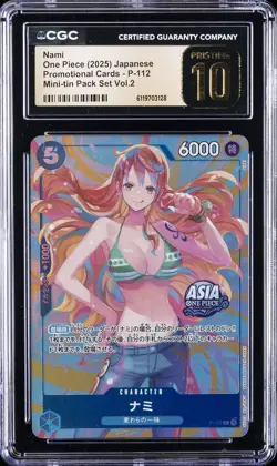 2025 ONE PIECE JAPANESE PROMO CADS MINI-TIN PACK SET VOL. 2 NAMI CGC 10 PRISTINE - Image 1