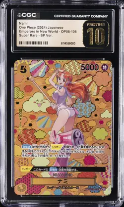 2024 ONE PIECE JAPANESE EMPERORS IN NEW WORLD SR #OP08-106 NAMI CGC 10 PRISTINE - Image 1
