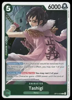 One Piece The Azure Sea's Seven #OP14-029 Tashigi Rare - Image 1
