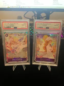 PSA 10 Sanji & Pudding Alt Art EB02 #035 2025 One Piece EN GEM MT 10 – Pair - Image 1
