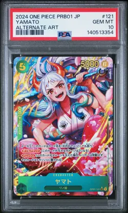 2024 ONE PIECE JPN PRB01-PREMIUM BOOSTER ALTERNATE ART #121 YAMATO PSA 10 - Image 1