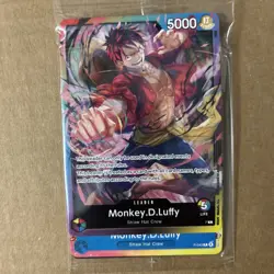 ONE PIECE 2ND ANNIVERSARY TOURNAMENT MONKEY D LUFFY P-043 Sealed Promo Pack - Image 1