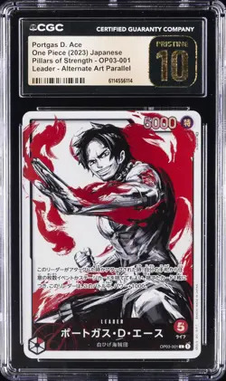 2023 ONE PIECE JPN PILLARS OF STRENGTH ALT ART PORTGAS D ACE CGC 10 PRISTINE - Image 1