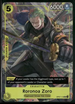 2025 One Piece Roronoa Zoro Illustration Box Volume 3 Alternate Art Promo #113 - Image 1