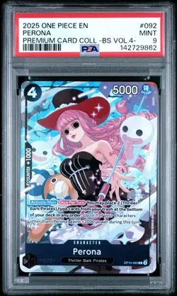 2025 ONE PIECE PREMIUM CARD COLLECTION BEST SELECTION VOL.4 #092 PERONA PSA 9 - Image 1