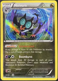 Noivern 77/111 XY - Furious Fists Holo - Pokemon Card - Image 1