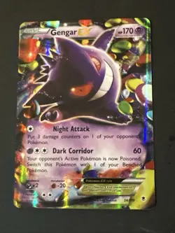 Pokemon Gengar EX Card 34/119 XY Phantom Forces Full Art Holo Rare Ex+/NM Seepic - Image 1