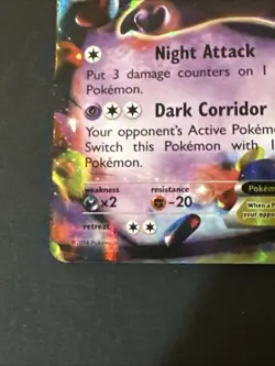 Pokemon Gengar EX Card 34/119 XY Phantom Forces Full Art Holo Rare Ex+/NM Seepic - Image 2