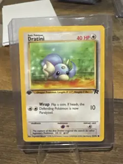 Dratini 1st Edition Team Rocket 61/82 NM WOTC 2000 Pokemon Card Vintage - Image 1
