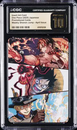 2025 ONE PIECE JAPANESE WEEKLY SHONEN JUMP INSERT ART CARD CGC 10 PRISTINE - Image 1