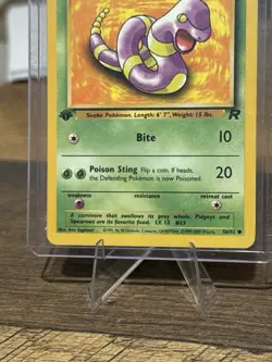 Ekans 1st Edition Team Rocket 56/82 NM-/LP+ WOTC Vintage Pokemon Card - Image 2
