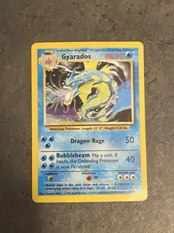 Pokemon Gyarados TCG Base Set Holo Card 6/102 Unlimited Rare - Image 1