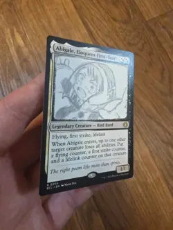 Magic the Gathering Abigale, Eloquent First-Year | Altered Art Hand Drawn Card - Image 2