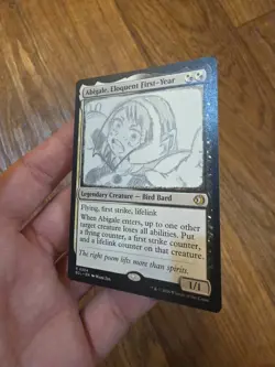 Magic the Gathering Abigale, Eloquent First-Year | Altered Art Hand Drawn Card - Image 3