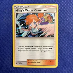 Misty's Water Command 63/68 Holo Hidden Fates Pokemon Card - NM - Image 1