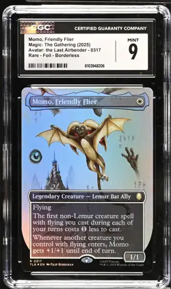 MOMO, FRIENDLY FLIER Avatar: The Last Airbender Borderless Foil Rare CGC 9 MTG - Image 1