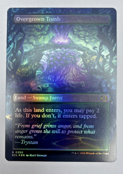 Overgrown Tomb (Borderless) Lorwyn Eclipsed Foil 350 MTG - Image 2