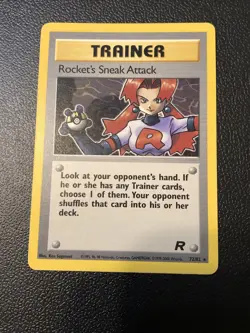 Rocket's Sneak Attack 72/82 Team Rocket Rare Pokemon Card In Mint Condition - Image 1