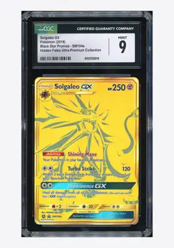 Pokemon CGC 9 Solgaleo GX Promo 2019 SM104a Black Star Promo English #2 - Image 1