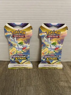 Pokemon TCG: Sword & Shield-Brilliant Stars Sleeved Booster Pack (10 Cards Each) - Image 1