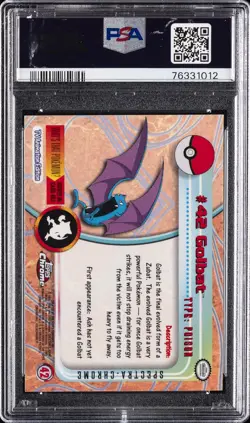 2000 TOPPS CHROME POKEMON T.V. SPECTRA #42 GOLBAT PSA 9 - Image 2