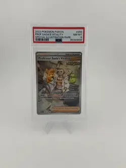 Professor Sada's Vitality Trainer Pokemon TCG Full Art Card 256/182 PSA 8 - Image 1