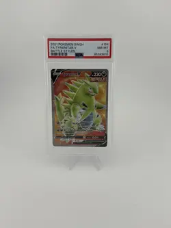 Pokemon TCG Tyranitar v Full Art Ultra Rare Alternate Card 154/163 PSA 8 - Image 1