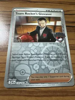 Pokemon TCG Team Rockets Giovanni Regional Staff Promo 174/182 - Image 1