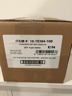 6 Count Pokemon TCG 2026 Pokemon Day Collection SEALED | BOX DISPLAY CASE - Image 1