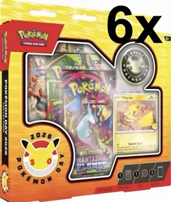 6 Count Pokemon TCG 2026 Pokemon Day Collection SEALED | BOX DISPLAY CASE - Image 2