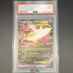 Pokemon Latias EX Ultra Rare Holo Plasma Freeze 85/116 PSA 9 - Image 1