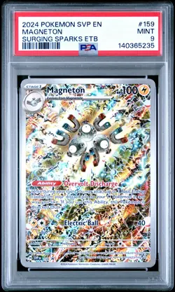 2024 POKEMON SVP EN-SV BLACK STAR PROMO #159 MAGNETON PSA 9 - Image 1