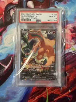 PSA 10 Charizard V - 154/172 - Brilliant Stars - Pokemon - Read Description - Image 1