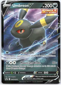 POKEMON TCG UMBREON V SWSH203 PR-SW PROMO SWSH BLACK STAR POKEMON - Image 1