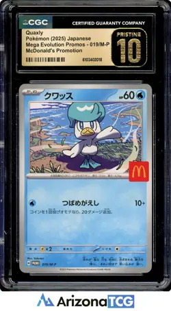 Pokemon 2025 Quaxly 019/M-P Mega Evolution Promos Japanese BLACK LABEL CGC 10 - Image 1