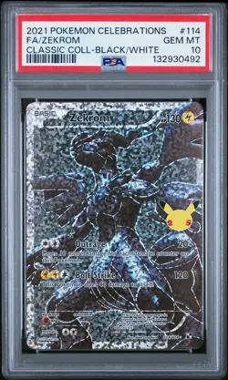 2021 POKEMON CELEBRATIONS CLASSIC COLLECTION #114 FULL ART/ZEKROM PSA 10 - Image 1