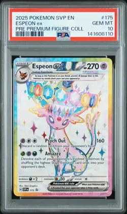 2025 POKEMON SVP PROMO PRE PREMIUM FIGURE COLLECTION #175 ESPEON EX PSA 10 - Image 1