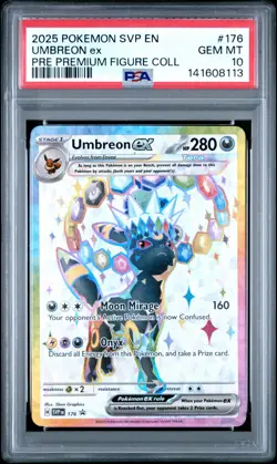 2025 POKEMON SVP PROMO PRE PREMIUM FIGURE COLLECTION #176 UMBREON EX PSA 10 - Image 1