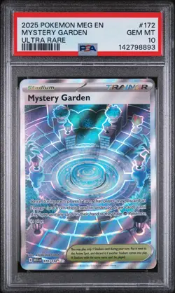 2025 POKEMON MEG EN-MEGA EVOLUTION ULTRA RARE #172 MYSTERY GARDEN PSA 10 - Image 1