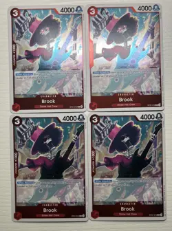 One Piece Brook (ST21-012/33) Starter Deck 21 EX Gear 5 NM FOIL x4 Play Set - Image 1