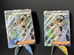 Pokemon TCG Black Bolt Ultra Rare Trainer Card N's Plan 163/086 X 2 - Image 1