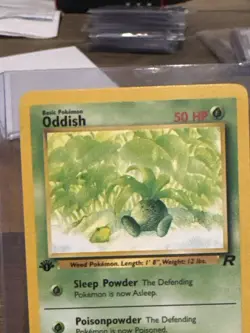 1st Edition Oddish 43/82 Team Rocket Pokemon Card NM- LP+ WOTC Vintage - Image 2
