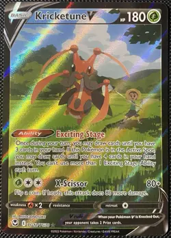 Kricketune V TG12/TG30 Swsh12: Silver Tempest Trainer Gallery Holo Pokemon Card - Image 1