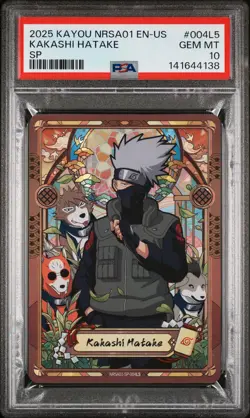2025 KAYOU NARUTO SMRITI COLLECTIBLE CARD #004L5 KAKASHI HATAKE PSA 10 - Image 1