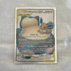 Pokemon Eevee & Snorlax GX TAG TEAM Ultra Rare SM-Team Up 171/181 Card - Image 1