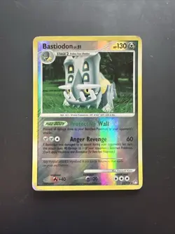 Pokemon TCG Bastiodon Mysterious Treasures, Rare Card 21/123 Reverse Holo HP - Image 1