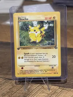 1st Edition Pikachu 60/64 Jungle Set WOTC Pokemon Card NM-/LP+ Vintage - Image 1