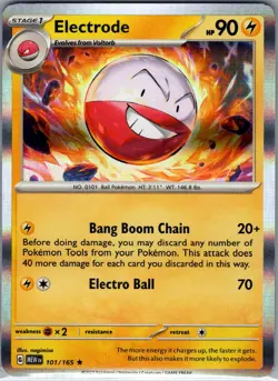 Electrode 101/165 Holo SV: Scarlet & Violet 151 - Pokemon Card - NM - Image 1