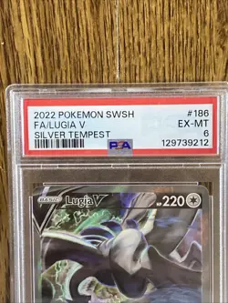 2022 Pokemon SWSH EX-MT FA/Lugia V Silver Tempest Graded Card. - Image 3