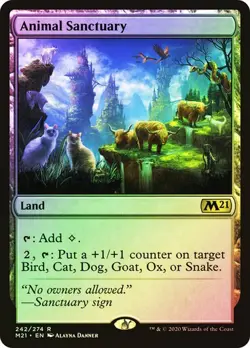 Animal Sanctuary FOIL - 242/274 - Rare - Core Set 2021 M21 MTG - Image 1